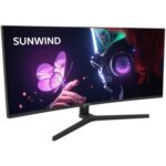 Монитор SunWind 34" SM-34QV401 VA WQ чер 1ms HDMI DP 165Hz 300cd Ex Cur