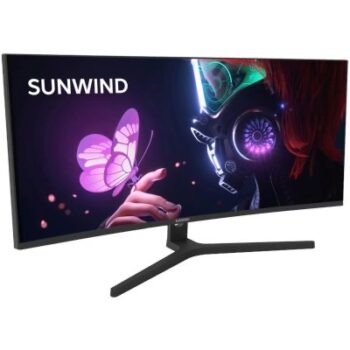 Монитор SunWind 34" SM-34QV401 VA WQ чер 1ms HDMI DP 165Hz 300cd Ex Cur