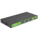 Коммутатор Digma DSP224F-2C-R400 DSP224F-2C-R400 V1 (L2) 24x100Мбит/с 2xКомбо(1000BASE-T/SFP) 24PoE