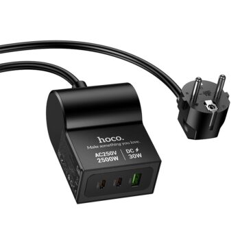 Сетевой фильтр AC33 (PD30W/2C1A)(EU/GER)(L=1.5M) чёрный