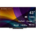 Телевизор LED Digma Pro 43" UHD 43C Smart Google TV Frameless черный/черный/4K Ultra HD/DVB-T/120Hz