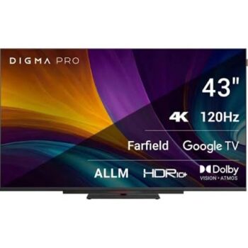 Телевизор LED Digma Pro 43" UHD 43C Smart Google TV Frameless черный/черный/4K Ultra HD/DVB-T/120Hz
