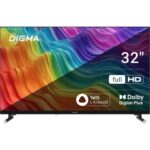 Телевизор LED Digma 32" DM-LED32SBB33 Smart Яндекс.ТВ Frameless Metal черный/FULL HD/60Hz/DVB-T/DVB-