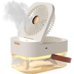 Вентилятор настольный с увлажнителем и ночником 3 в 1 Tendenza TZ-HV001