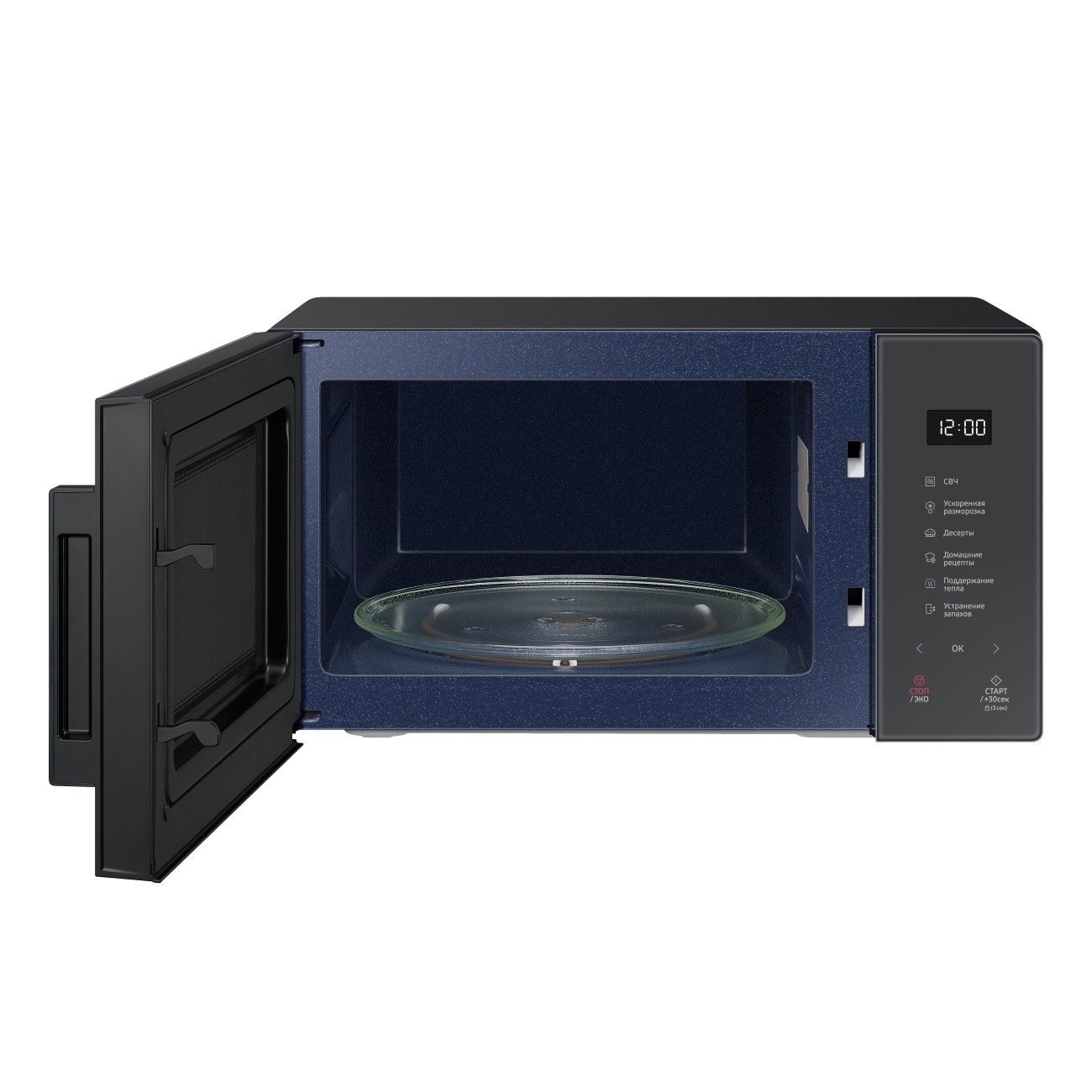 7e36203b52c211ee6f7fa1a85ecf7696.jpg Микроволновая Печь Samsung MS23T5018AC/BW 23л. 800Вт антрацит