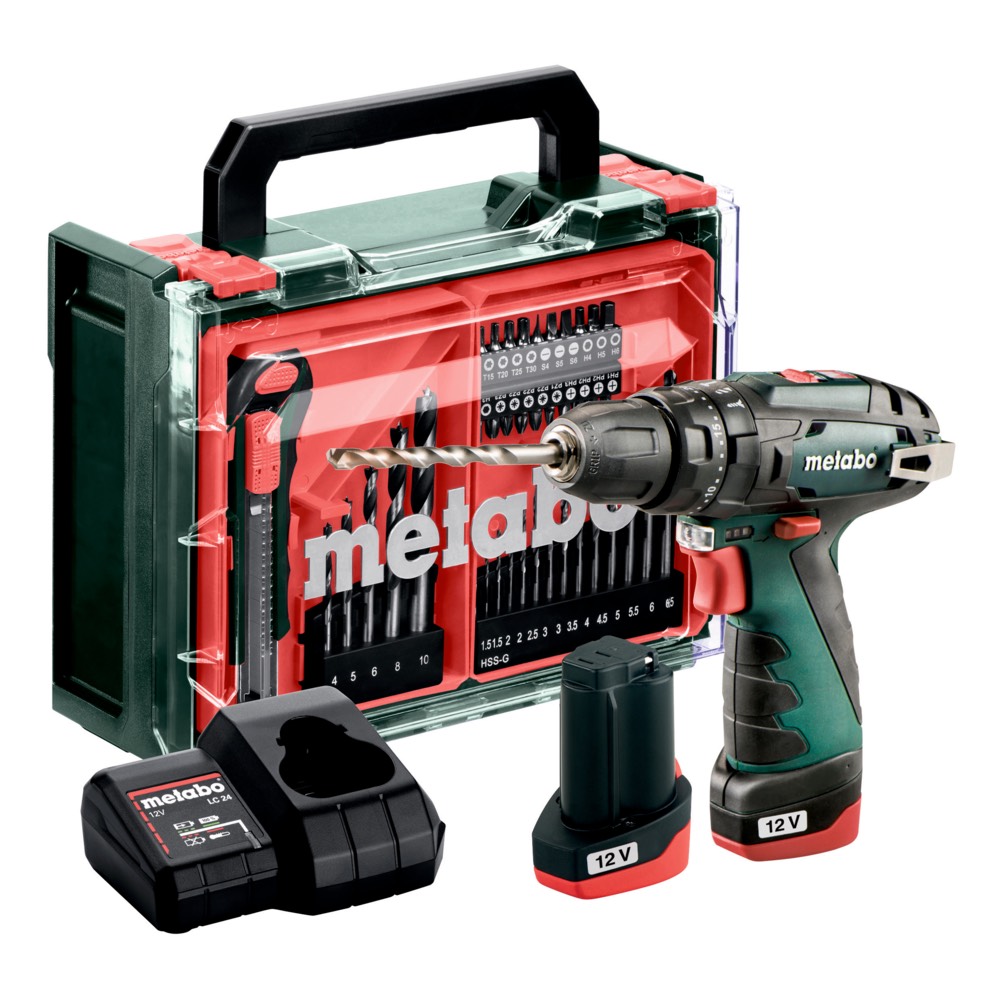 12f41dc041d65a831f404e39993a3d8c.jpg Дрель-шуруповерт Metabo PowerMaxx SB Basic Set аккум. патрон:быстрозажимной (кейс в комплекте) (6003