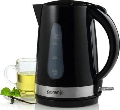 54c07fa472404c66bf43038d80bcbd2e.jpg Чайник Gorenje K17BK 1.7л. 2200Вт черный/серебристый корп.:металл/пластик