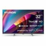 Телевизор LED Hyundai 32" H-LED32BS5100 Smart WebOS Frameless Metal черный/серый/HD/DVB-T/60Hz/DVB-T