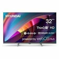 Телевизор LED Hyundai 32" H-LED32BS5100 Smart WebOS Frameless Metal черный/серый/HD/DVB-T/60Hz/DVB-T