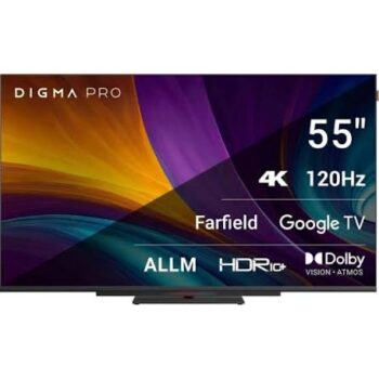 Телевизор LED Digma Pro 55" UHD 55C Smart Google TV Frameless черный/черный/4K Ultra HD/120Hz/DVB-T