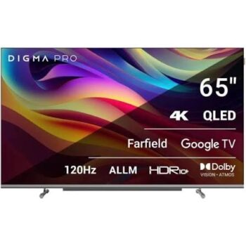 Телевизор QLED Digma Pro 65" QLED 65L Smart Google TV Frameless черный/серебристый/4K Ultra HD/120Hz