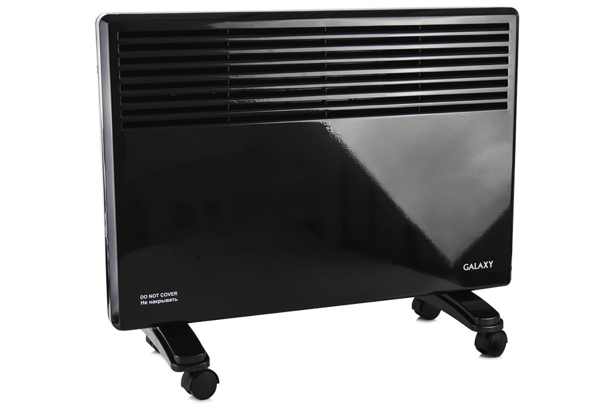 2152640347d48eba2cc57223f87cf9da.jpg Обогреватель конвекционный Galaxy LINE GL 8227, черный, 1700 Вт, 2 режима работы, регулируемый механический термостат, площадь обогрева 20м2, алюминиевый нагревательный Х-элемент, защита от перегрева, колеса для перемещения, возможность установки во
