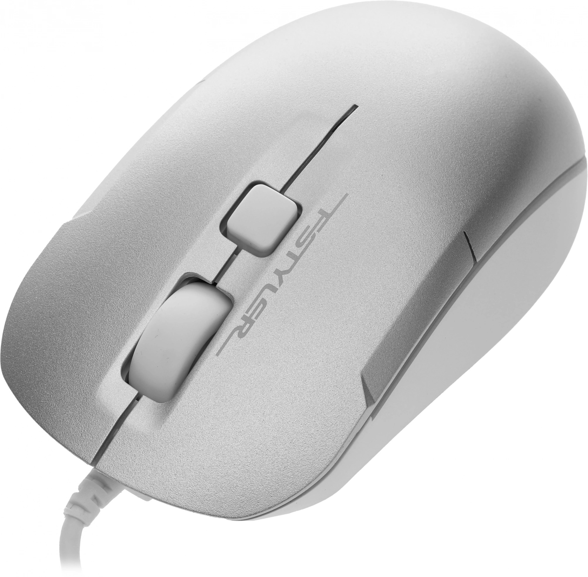 2a00d1eb7a6630cb05c0b5a3cef69979.jpg Мышь A4Tech Fstyler FM26 серебристый/белый оптич. 1600dpi USB для ноутбука 4but (FM26 USB (ICY WHITE
