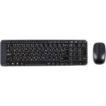 LOGITECH Клавиатура+мышь беспроводная MK220 RUS - черный