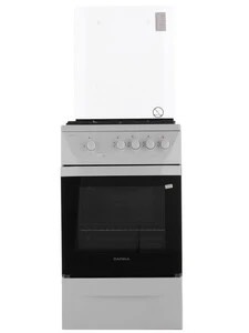 35caf85d4cca17773a450195762445c3.jpg Плита Газовая Darina 1D1 GM 241 008 W белый/черный (стеклянная крышка) реш.чугун
