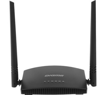 Роутер беспроводной Digma DWR-N301 N300 10/100BASE-TX черный