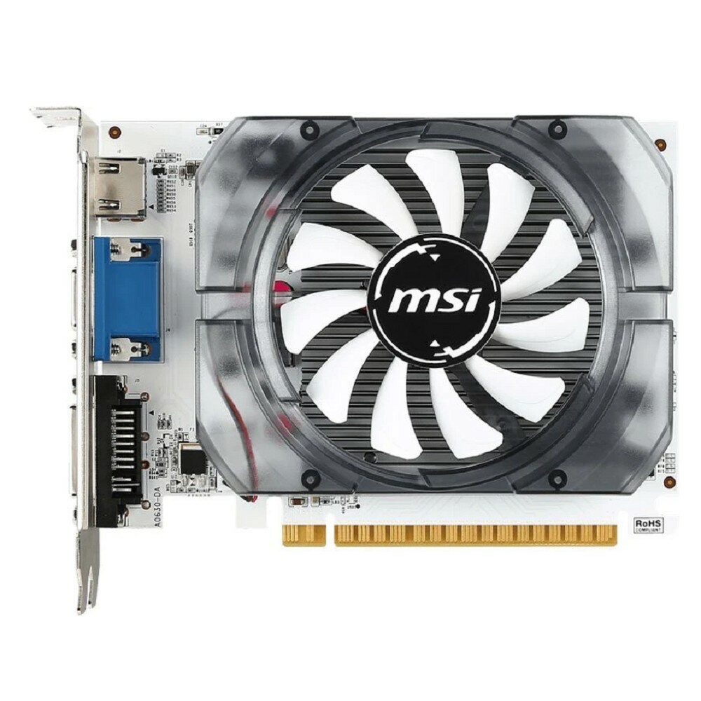 4f825c4ec5f6f97dae8de46f17d5f25c.jpg Видеокарта MSI PCI-E 2.0 N730-2GD3V3 NV GT730 2Gb 128bit DDR3 902/1600 DVIx1/HDMIx1/CRTx1/HDCP Ret