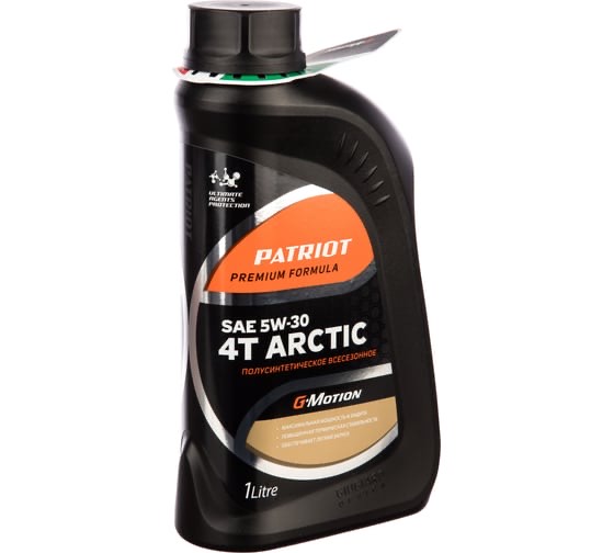67079ceccf94dc0a79e9a57692a2e8b6.jpg Масло полусинтетическое PATRIOT G-Motion 5W30 4Т ARCTIC 1л