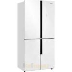 Холодильник Weissgauff WCD 450 White Rock Glass NoFrost Inverter