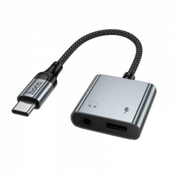 Цифровой аудио конвертер Type-C на Type-C+3.5 HOCO UPA34A BLACK