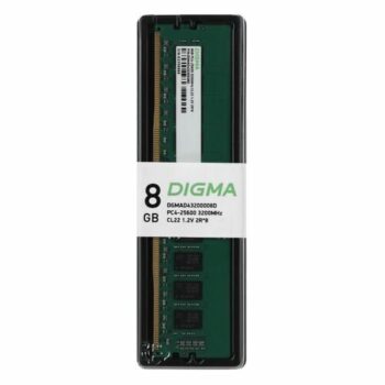Память DDR4 8GB 3200MHz Digma DGMAD43200008D RTL PC4-25600 CL22 DIMM 288-pin 1.2В dual rank RTL