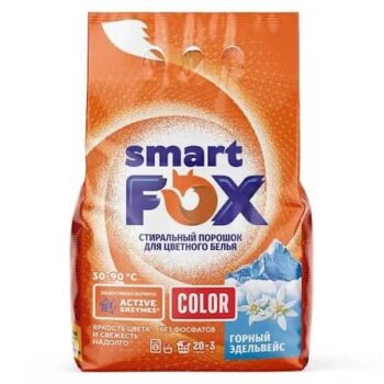 SMART FOX Порошок для стирки COLOR Горный эдельвейс, 3кг