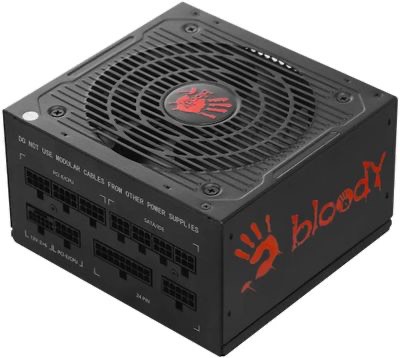 9ae1b1ff354fb0b3e18cae369191a71c.jpg Блок питания Bloody ATX 850W BD-PS850G 80+ gold (20+4pin) APFC 120mm fan 12xSATA Cab Manag RTL