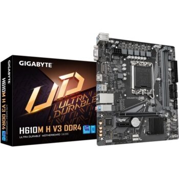 Материнская плата Gigabyte H610M H V3 DDR4 Soc-1700 Intel H610 2xDDR4 mATX AC`97 8ch(7.1) GbLAN+VGA+