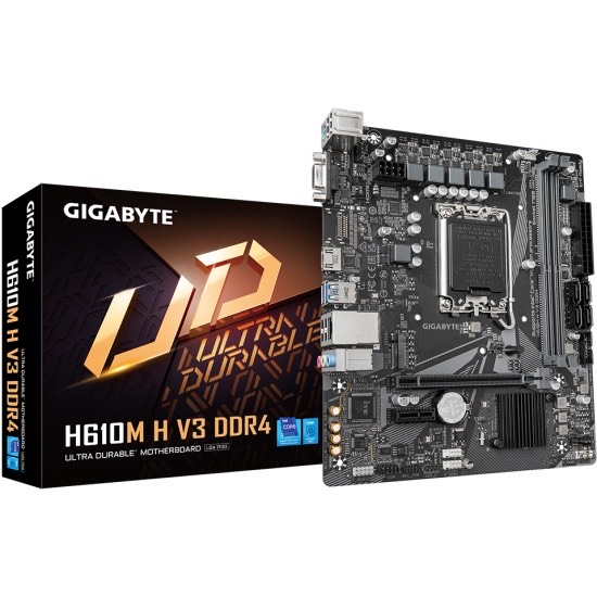 9c0e3a064cc4402cc03ebf687e6e7a1d.jpg Материнская плата Gigabyte H610M H V3 DDR4 Soc-1700 Intel H610 2xDDR4 mATX AC`97 8ch(7.1) GbLAN+VGA+