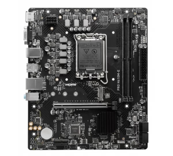 a14debd87f420835fe3b6c96b069fd9c.jpg Материнская плата MSI PRO H610M-E Soc-1700 Intel H610 2xDDR5 mATX AC`97 8ch(7.1) GbLAN+VGA+HDMI