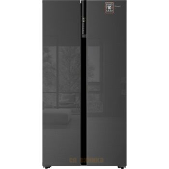 Холодильник Weissgauff WSBS 600 NoFrost Inverter Inox Glass