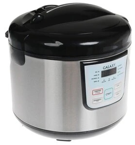 bfab73b6d8004829fcd5a82f967008f0.jpg Мультиварка Galaxy GL 2642, серый, объем 4 л, 900 Вт, 11 программ приготовления, функция автоматического поддержания температуры, электронное управление, светодиодиодный дисплей, таймер и отлож. старт до 24 ч, выпускной клапан, съемный контейнер для