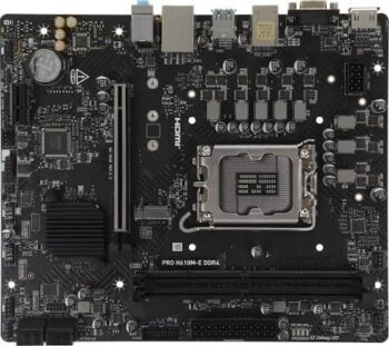 Материнская плата MSI PRO H610M-E DDR4 Soc-1700 Intel H610 2xDDR4 mATX AC`97 8ch(7.1) GbLAN+VGA+HDMI