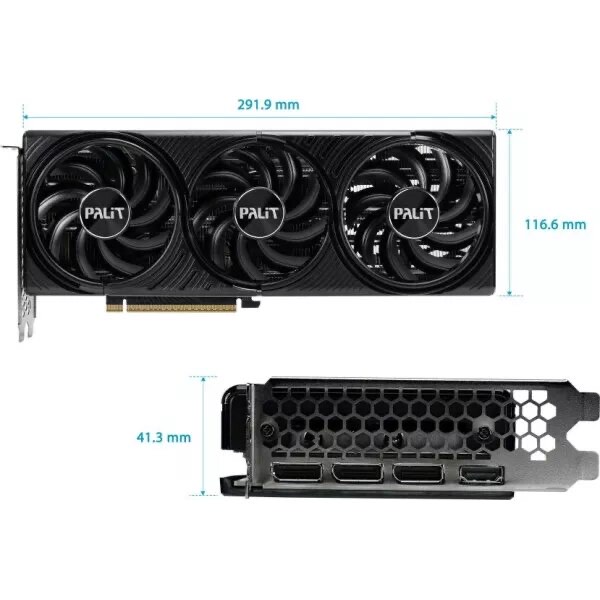 c6a86ab619763a706d4f5ef81197d575.jpg Видеокарта Palit PCI-E 5.0 PA-RTX5070 Infinity 3 OC NV RTX5070 12Gb 192bit GDDR7 2325/28000/HDMIx1/D