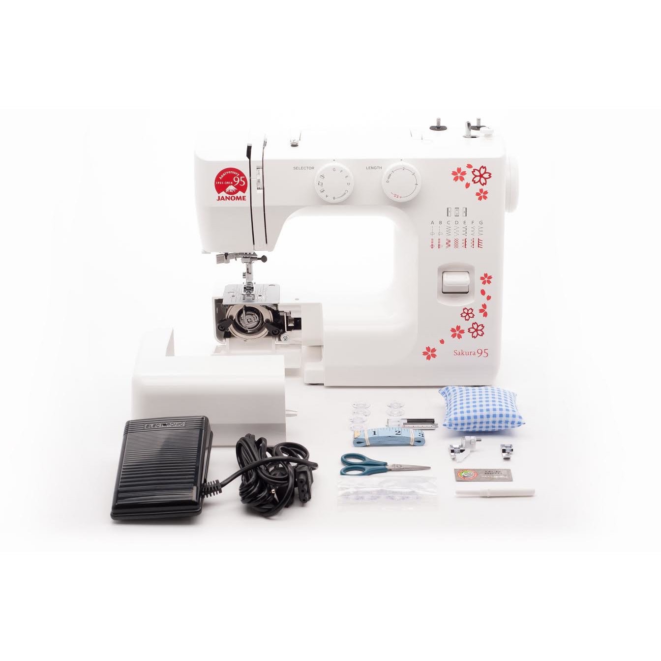 cf6e3a5ecfdaa54ba071474a0c19437d.jpg Швейная машина Janome Sakura 95 белый/цветы