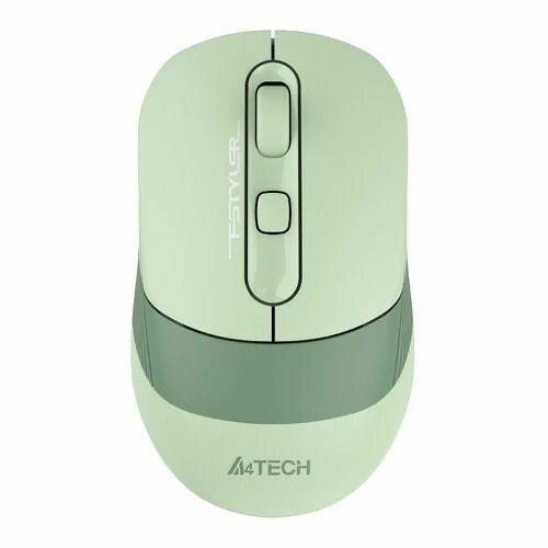 d39f5f83b0fd392ae7ba4603fb71c28c.jpg Мышь A4Tech Fstyler FG10CS Air черный/зеленый оптич. 2000dpi silent беспров. USB для ноутбука 4but (