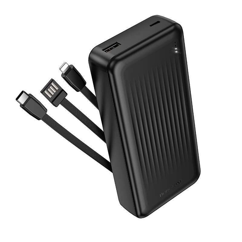 d86753aa1571a9bfe6e4d9bfdb3d2262.jpg Аккумулятор внешний BOROFONE BJ79A with 3 cables 20000mAh чёрный