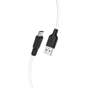 Кабель USB HOCO X21 Plus 1м Micro чёрный-белый