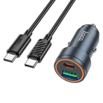 АЗУ HOCO Z57A PD30W+QC3.0 Type-C Type-C серый металл