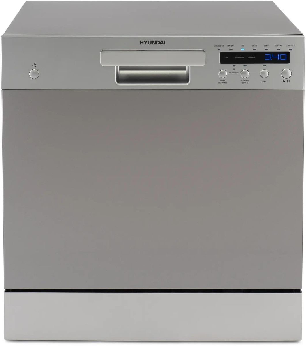 d28c2e5ea3b43a78cddc5c317607fd06.jpg Посудомоечная машина 60 см Hyundai DT402 серебристый (компактная)