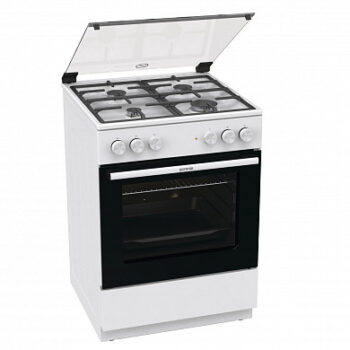 Плита Комбинированная Gorenje GK6A20WF белый (стеклянная крышка) реш.чугун