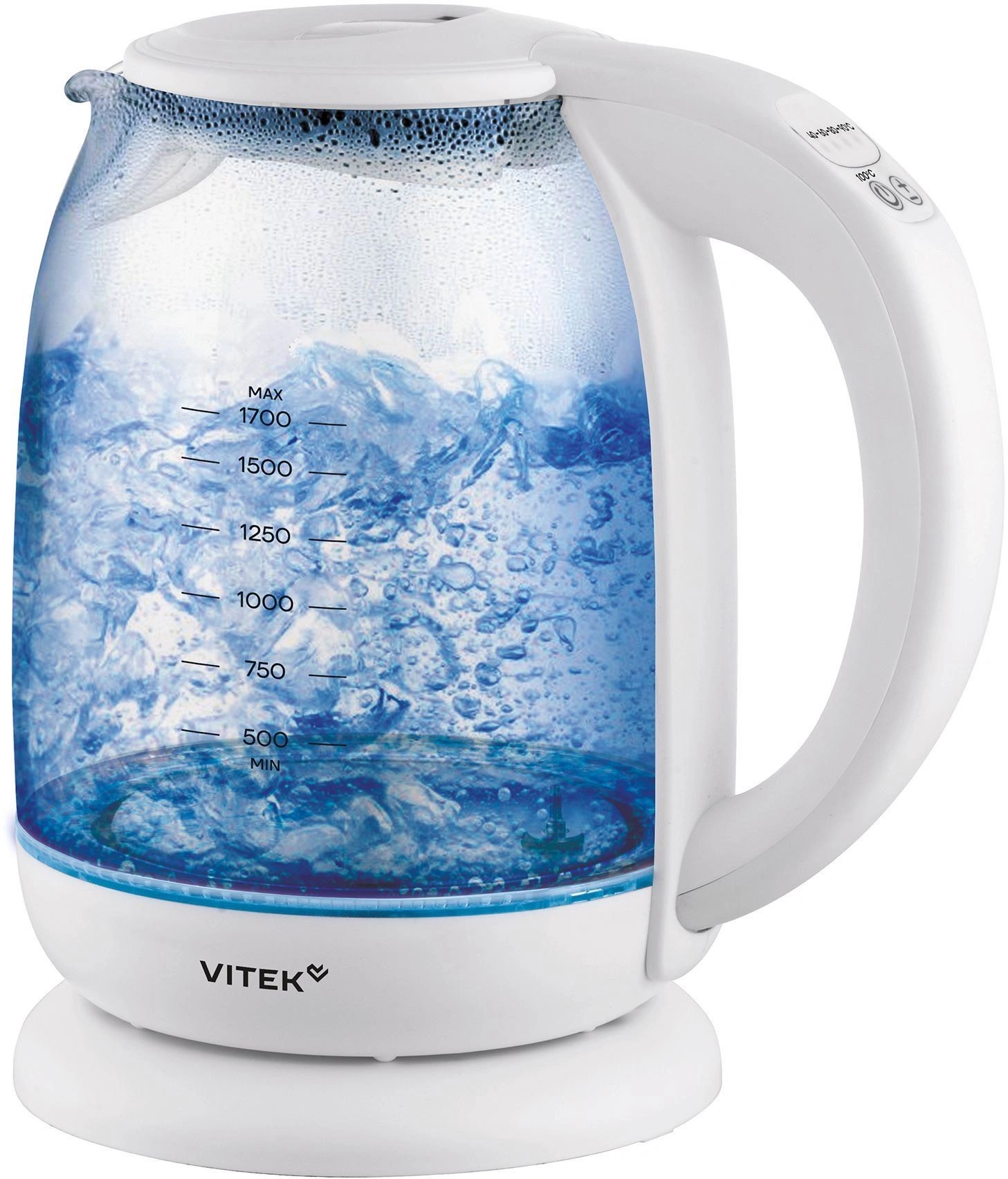 06d763cb553ec008c029ccb88a093004.jpg Чайник Vitek VT-WK1045 1.7л. 2200Вт белый корп.:стекло