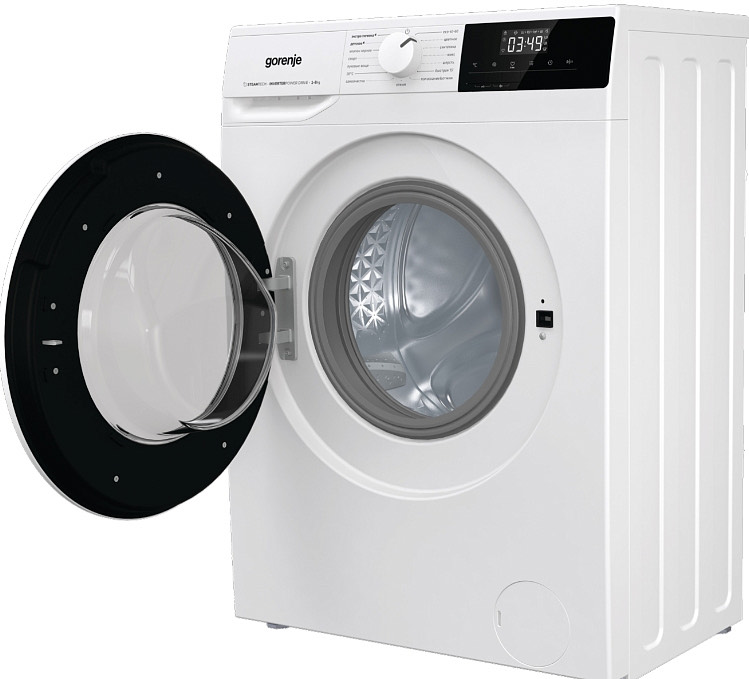 077a9b110d3af725f68e2a6cf94ddb56.jpg Стиральная машина Gorenje WNHPI84AS/R кл.:A фронт. макс.:8кг белый инвертор