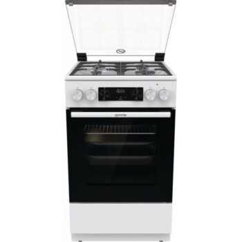 Плита Комбинированная Gorenje GK5C40WF белый (стеклянная крышка) реш.чугун