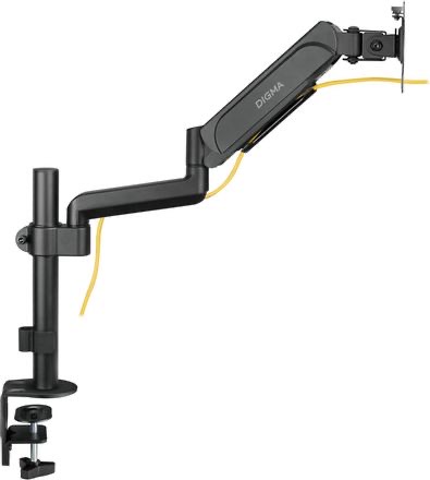 0ae5800854e1cf2e8690fbebc6c54352.jpg Кронштейн для мониторов ЖК Digma D-MM201 черный 17"-32" макс.9кг крепление к столешнице поворот и на