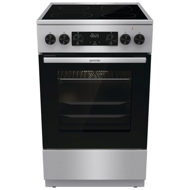 0f10b9ae58ec7b6650a7329f5fbcfb07.jpg Плита Электрическая Gorenje GECS5C70XA нержавеющая сталь/черный стеклокерамика (без крышки)