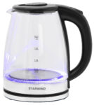 Чайник Starwind SKG2050 1.8л. 1800Вт черный/серебристый корп.:стекло/пластик