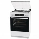 Плита Комбинированная Gorenje GKS6C70WA белый (стеклянная крышка) реш.чугун