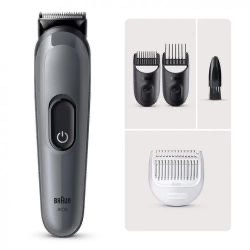 Триммер Philips Series 3000 BG3480/15 серый/бирюзовый (насадок в компл:2шт)