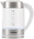 Чайник Hyundai HYK-G3506 1.7л. 2200Вт белый/серебристый корп.:стекло
